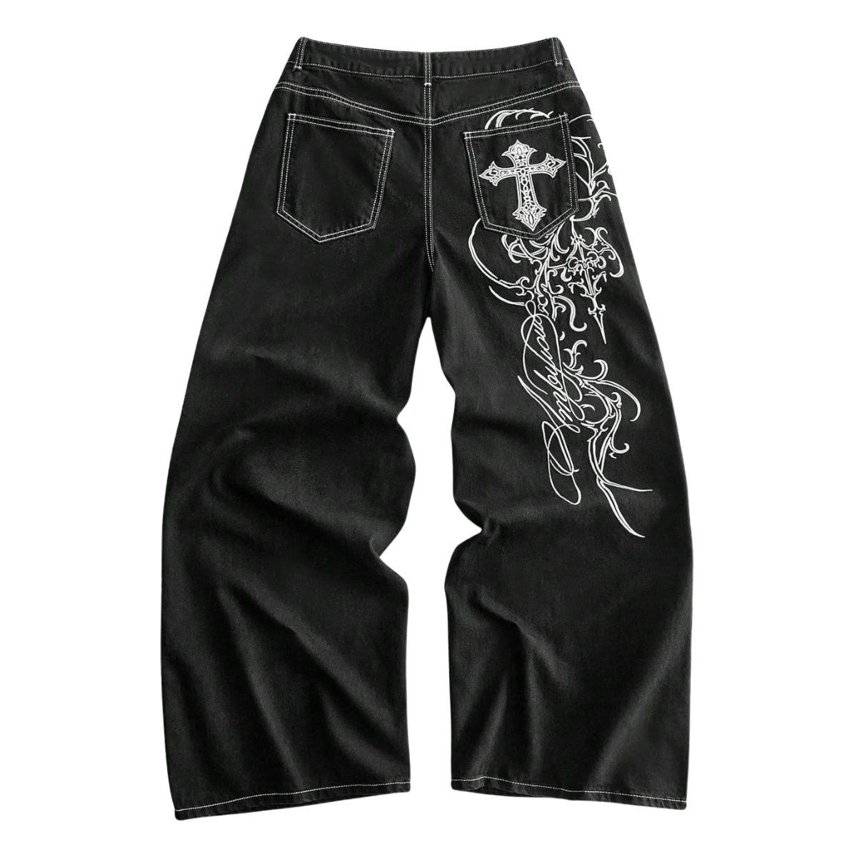 GOTHIC CROSS Baggy Denim